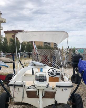 Barca open carrello e motore