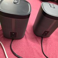 2x Casse Sonos Play:1 con staffe da parete