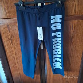 Leggins blu scuro per sport tg 32 nuovo con cart.