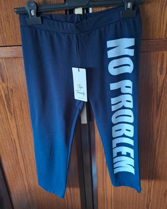 Leggins blu scuro per sport tg 32 nuovo con cart.