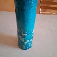 vaso per fiori recisi artigianale , tecnica raku
