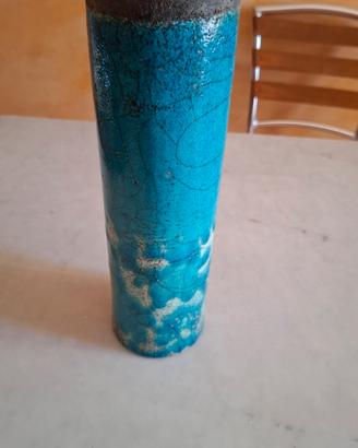 vaso per fiori recisi artigianale , tecnica raku