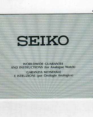 Orologio certificato di garanzia SEIKO anni 70