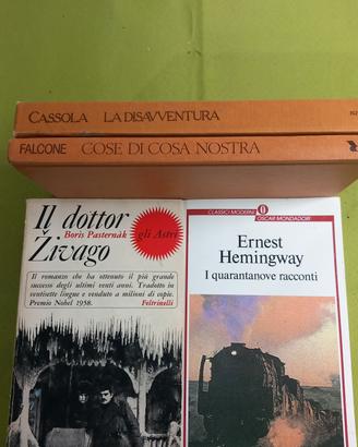 LOTTO N.4 LIBRI CASSOLA FALCONE HEMINGWAY PASTERNA
