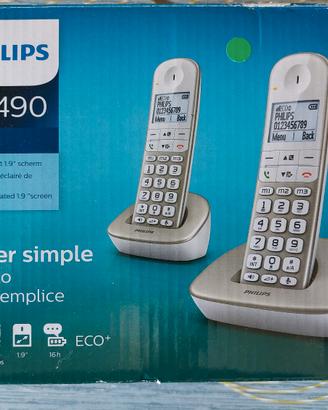Telefono Cordless duo Philips con vivavoce