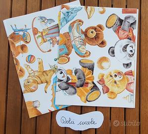 Carte découpage Dolci Coccole 2 fogli