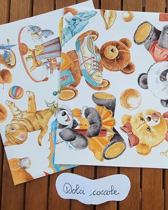 Carte découpage Dolci Coccole 2 fogli