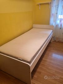 letto singolo bianco 
