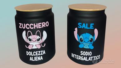 Coppia Barattoli Cucina Stitch e Angel