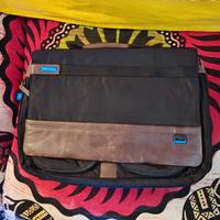 Tracolla Piquadro Pelle Marrone/Nero