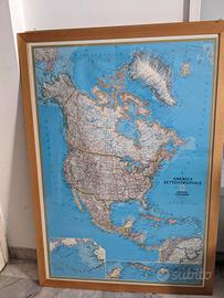 Mappa America Settentrionale National Geographic 