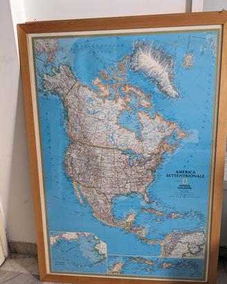 Mappa America Settentrionale National Geographic 