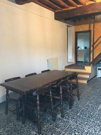 Tavolo e sedie in legno firmato ADB DE BAGGIS CANT