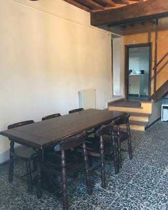 Tavolo e sedie in legno firmato ADB DE BAGGIS CANT