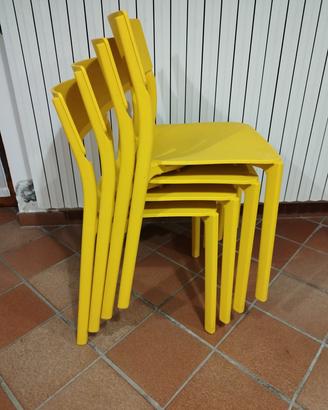 IKEA Janinge 4 sedie gialle