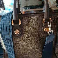 Borsa Borbonese vintage pelle e camoscio