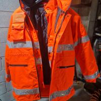 Giacca impermeabile alta visibilità taglia L
