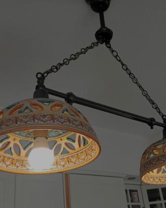 lampadario cucina bilanciere ceramica DERUTA