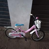 bici bimba rosa x 5/7 anni 