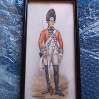 Antico disegno 1768 "The Durham Light Infantry"