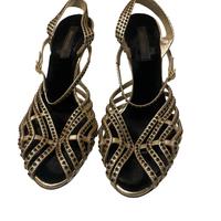 Sandali oro Swarovski neri roberto cavalli 41