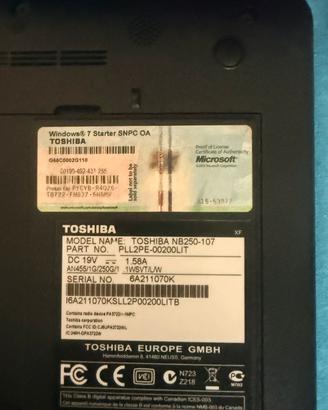 TOSHIBA NB250-107