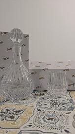 Bottiglia e 6 bicchieri cristallo - Jade by Fade