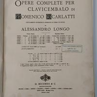 antico volume di spartiti per pianoforte Scarlatti