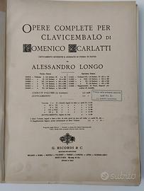 antico volume di spartiti per pianoforte Scarlatti
