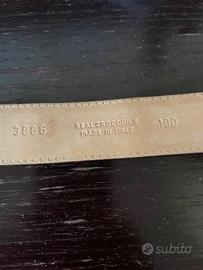 Cinta marca orciani in vero coccodrillo