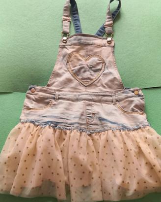 Salopette in denim Mayoral taglia 9 anni. Cm. 134.