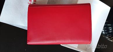 Portafoglio in pelle colore rosso Laura Biagiotti