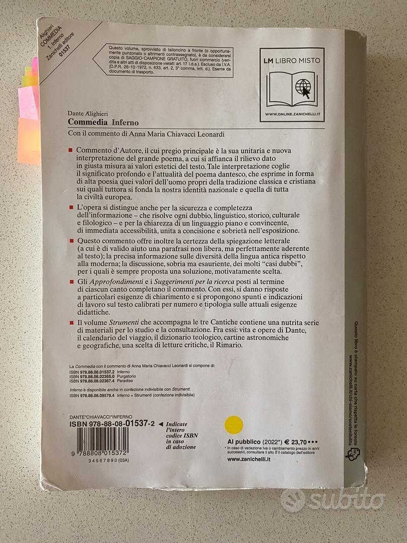 Commedia 1 di Dante alighieri Inferno Libri e Riviste In