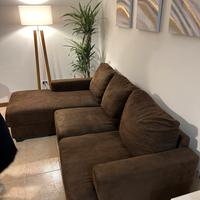 Divano tessuto marrone