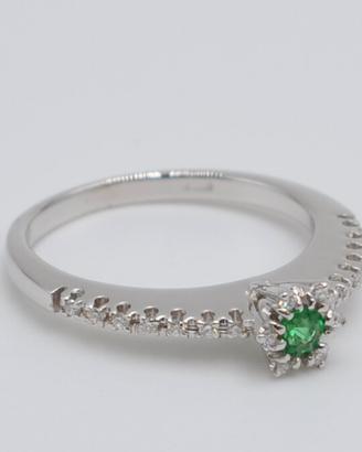 Anello Vertigo Smeraldo Diamanti