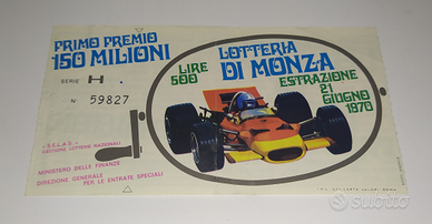 Biglietto Lotteria di Monza Lire 500 / 1970