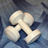 Coppia di Manubri da 1kg bianchi pesi ginnastica