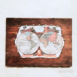 quadro  mappamondo antico