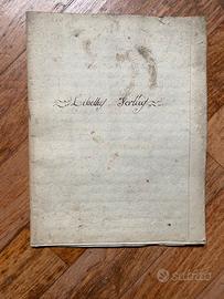 Antico Manoscritto Latino XVIII Secolo-diritto can