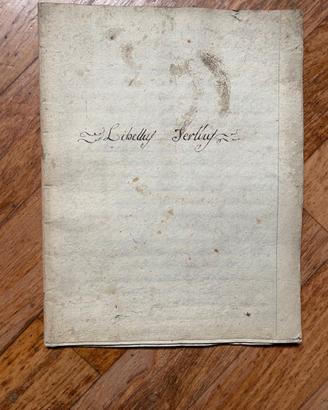 Antico Manoscritto Latino XVIII Secolo-diritto can