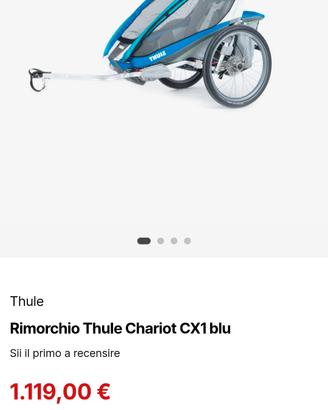 Rimorchio bici Thule Chariot CX1 blu