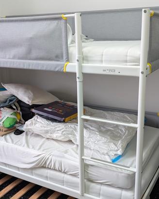 Letto castello Ikea vitval 3 posti + materassi 