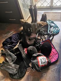 Bardatura per cavallo e cavaliere