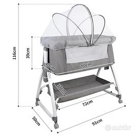 Culla neonato con fasciatoio senza materasso