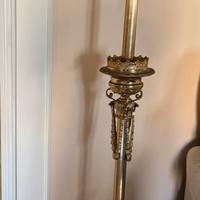 Lampada da terra vintage in ottone