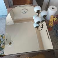 Specchio bagno con tre lampade. Dimensioni  79x95