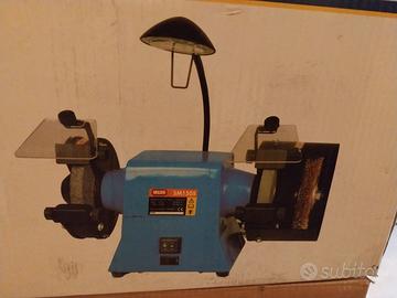 Smerigliatrice doppia da banco con spazzola