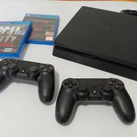 PlayStation 4 Sony con 2 con controller e 2 giochi