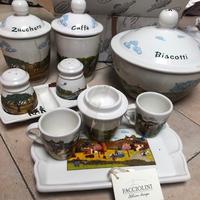 Set cucina -biscotti, caffè, zucchero, sale e pepe