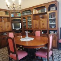 Arredamento soggiorno completo in legno massello